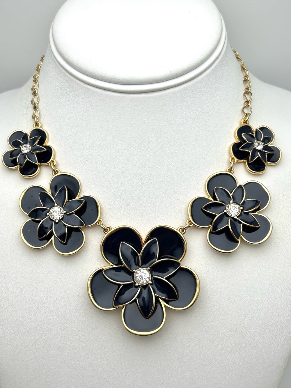 Kate Spade Graceful Flower Navy Necklace